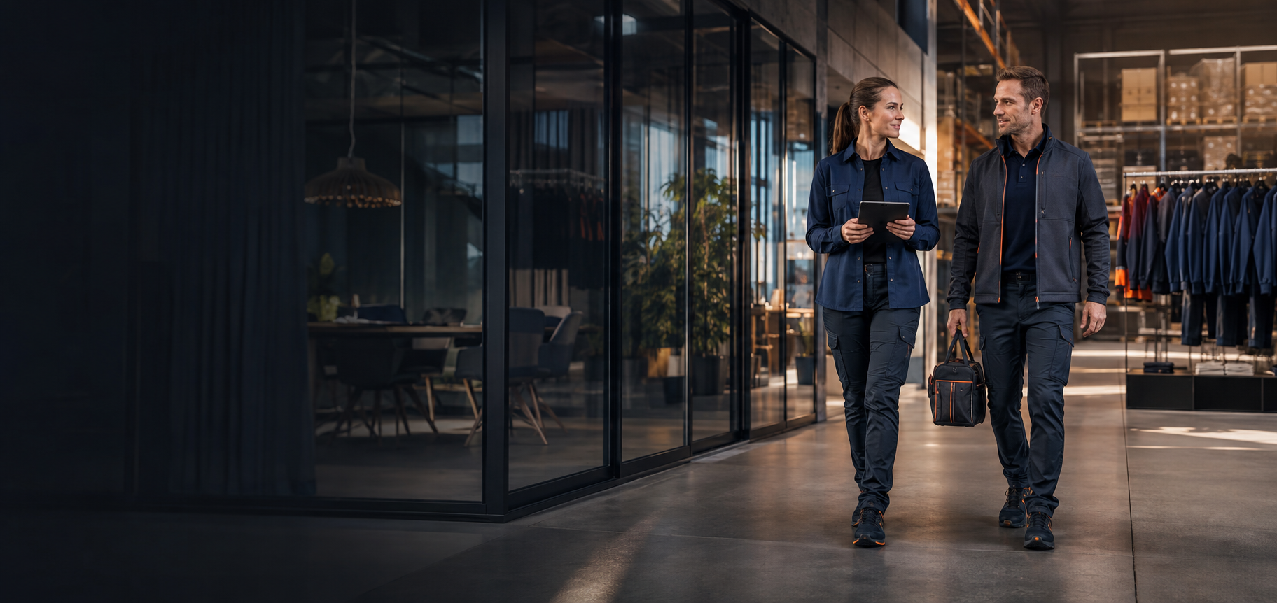 QiVi-team mellan kontor, showroom och logistik